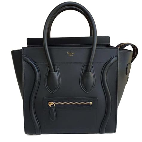 celine micro black bag|celine shoulder bag black.